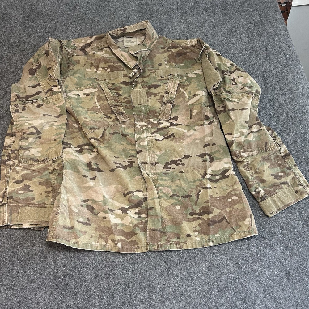 US Army  Combat Uniform Coat‎ Jacket Top Medium Long  Woodland Camo Unisex